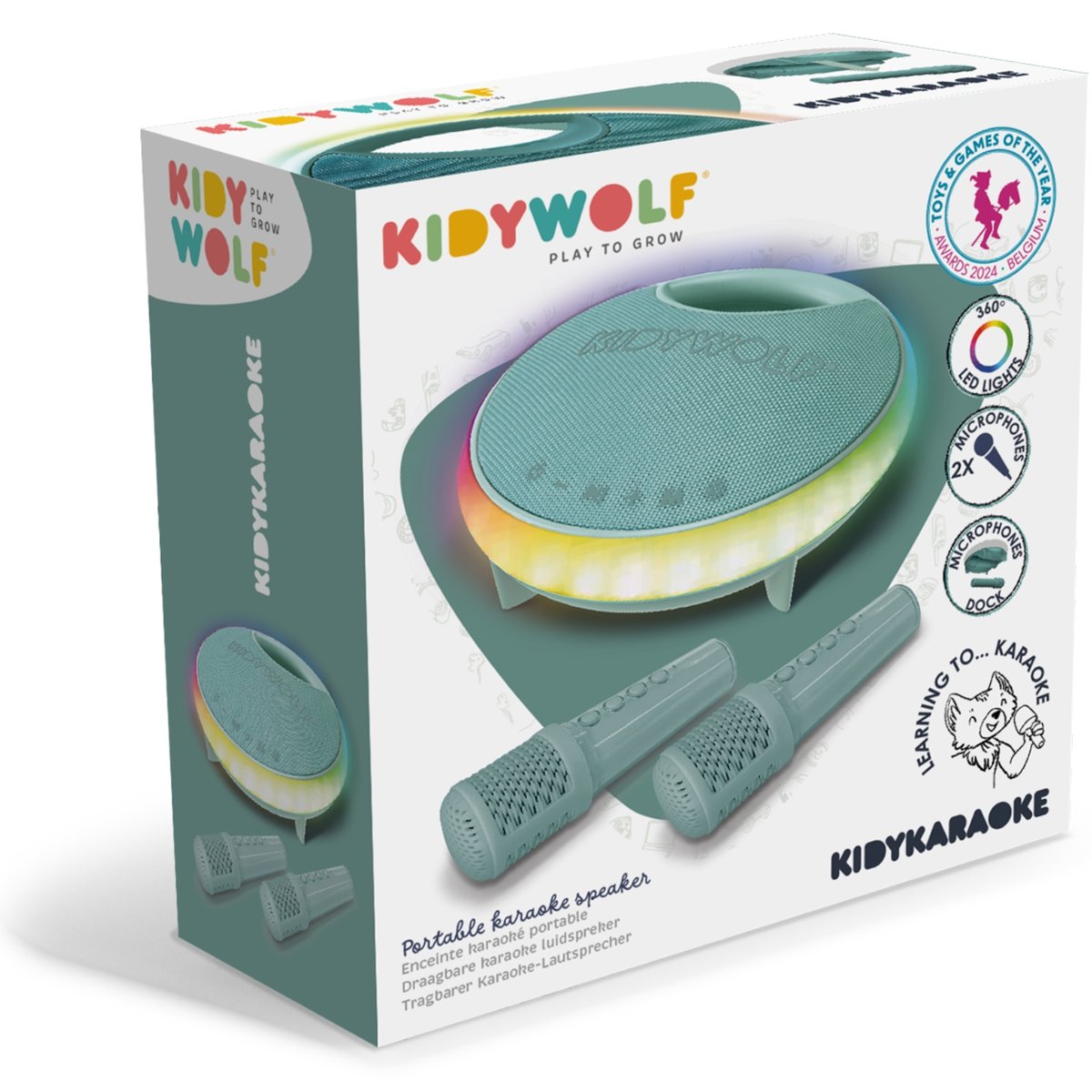 Enceinte karaoké portable vert, KIDYWOLF