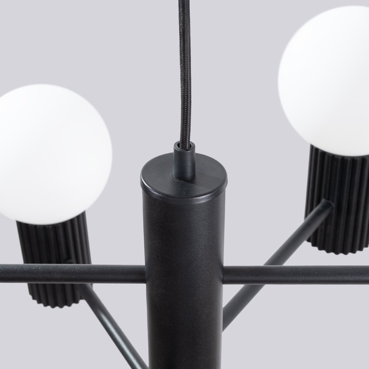 Lustre Aluminium Noir G9 6 Halo noir, EDEN