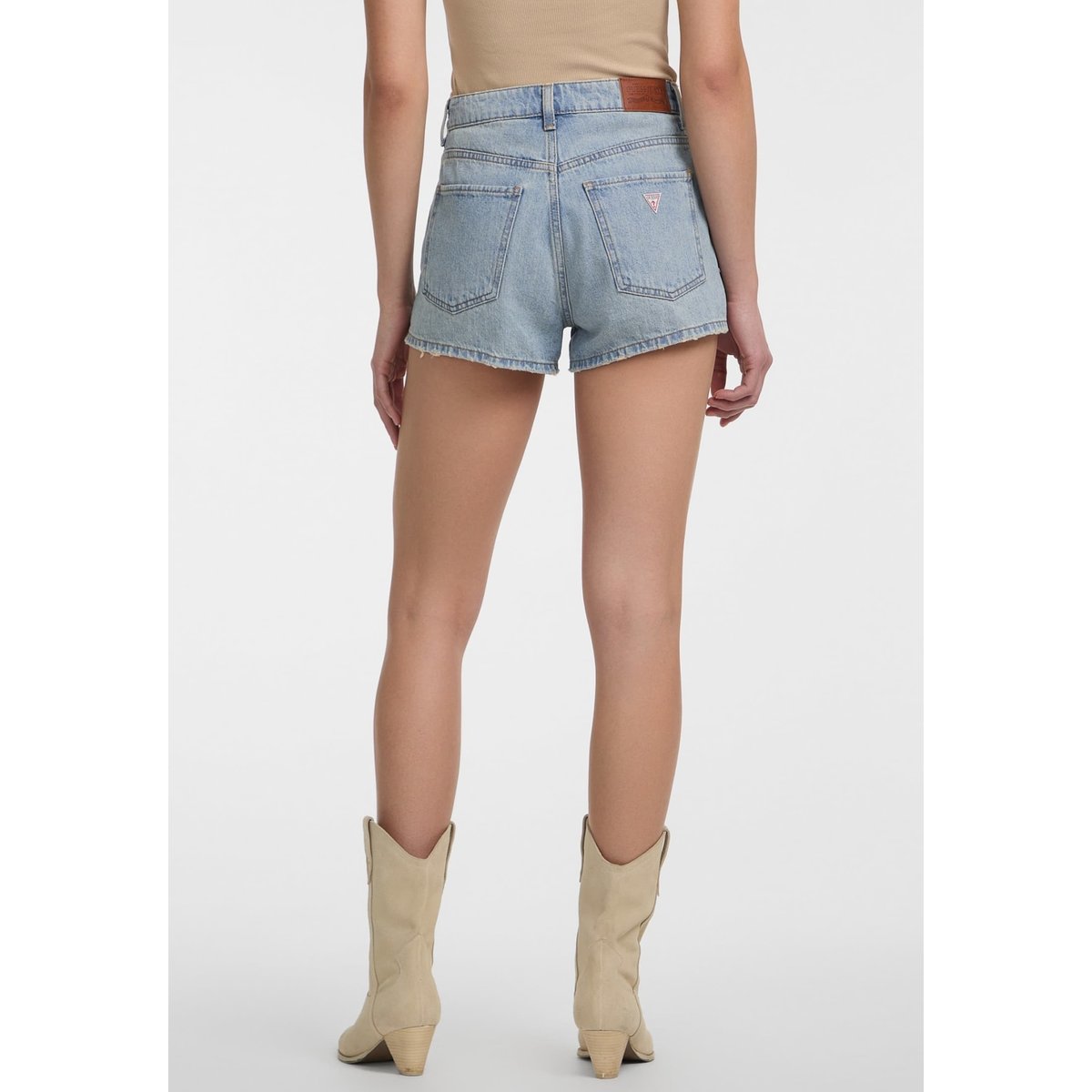 Short En Jean Taille Haute bleu ciel, GUESS