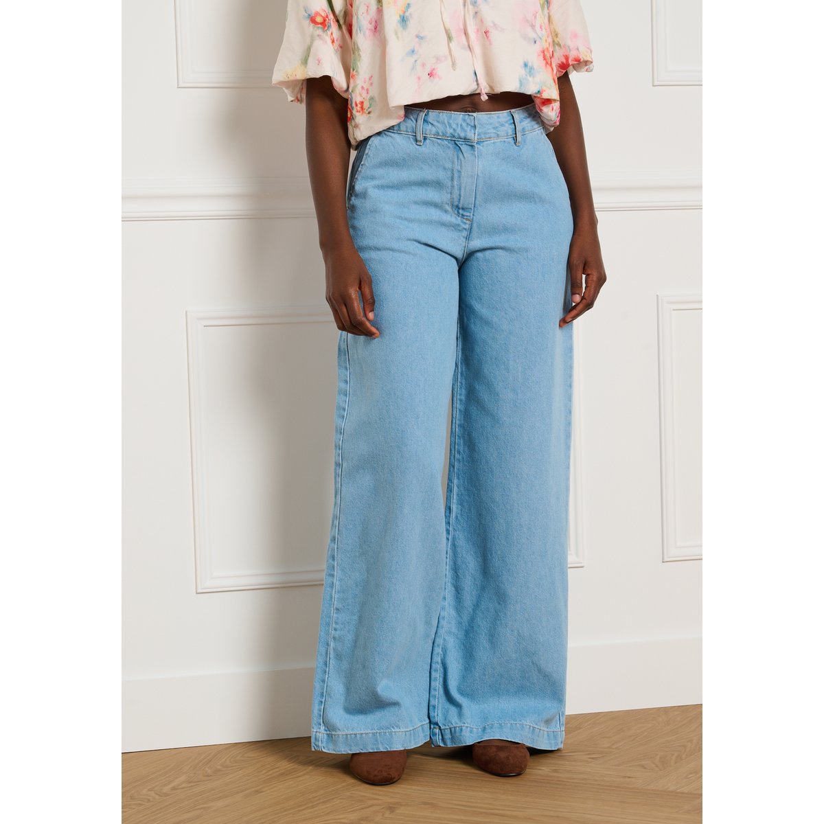 Jean large fluide blue bleached, LOLALIZA