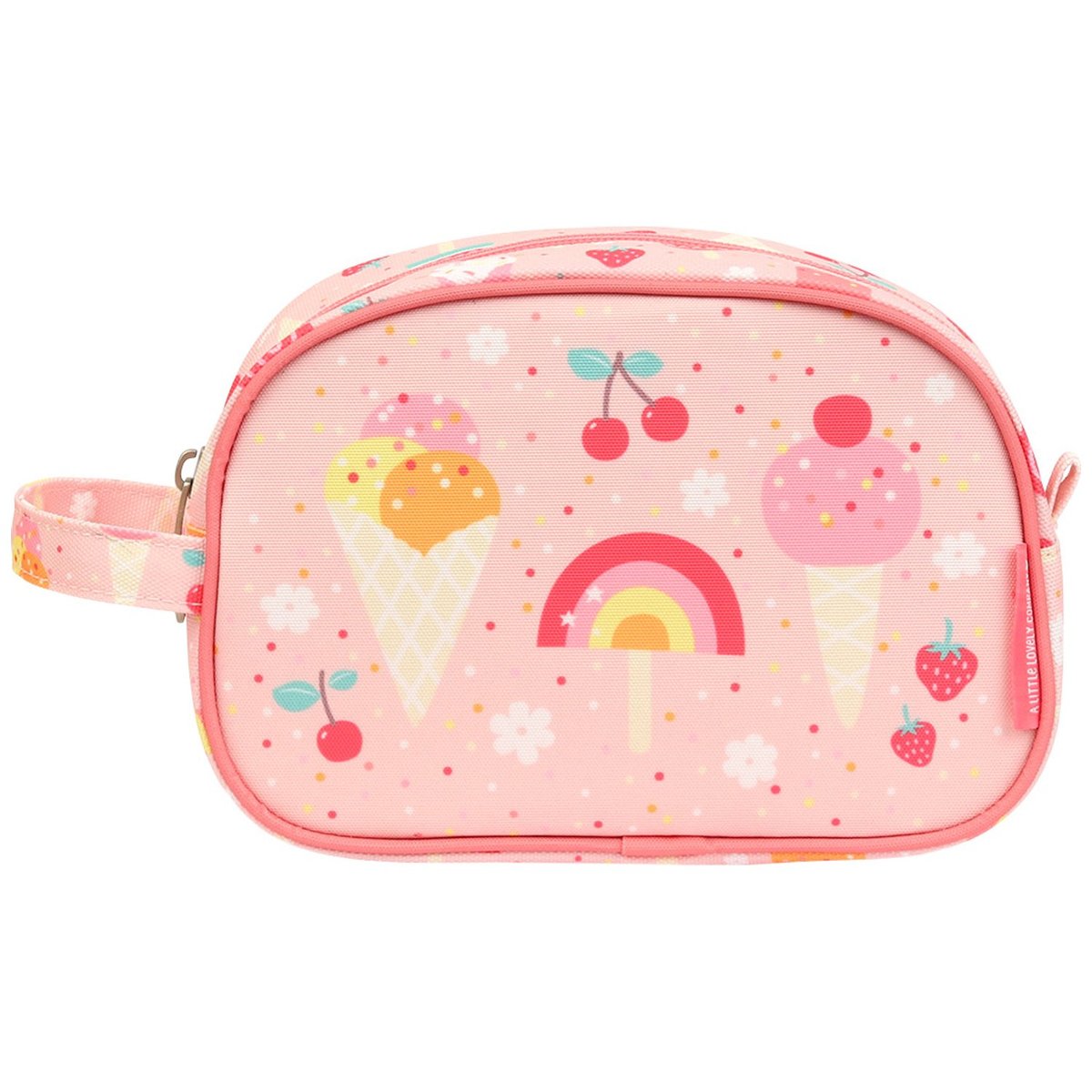 Trousse de toilette Crème Glacée rose, blanc, jaune, A LITTLE LOVELY COMPANY
