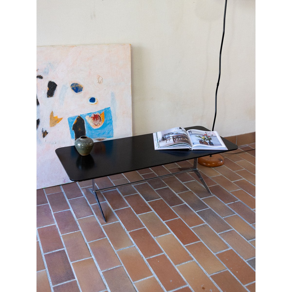 Table basse contemporaine Donna N°1109 - Bon état marron, DEBONGOUT