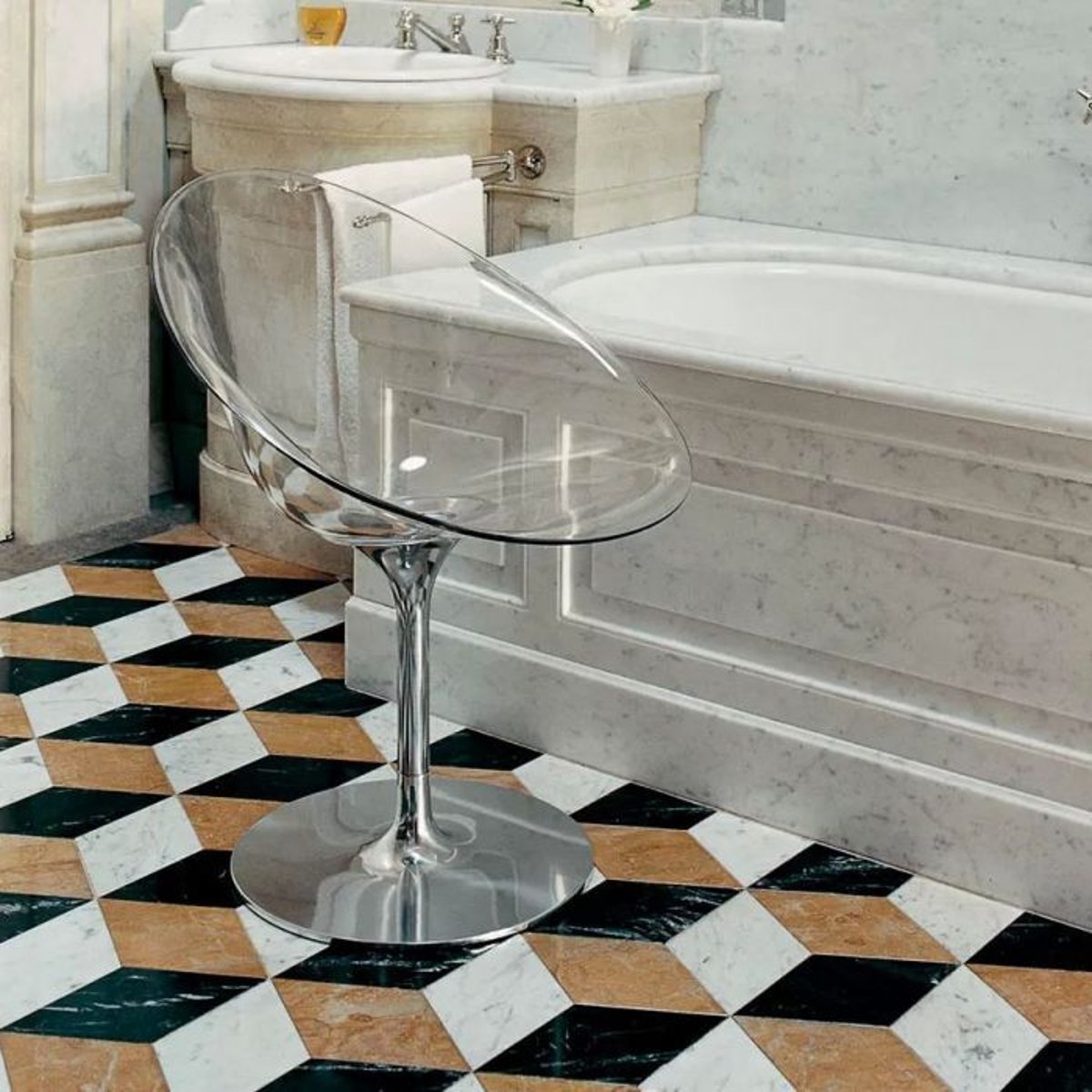 Fauteuil pivotant ERO S cristal, KARTELL