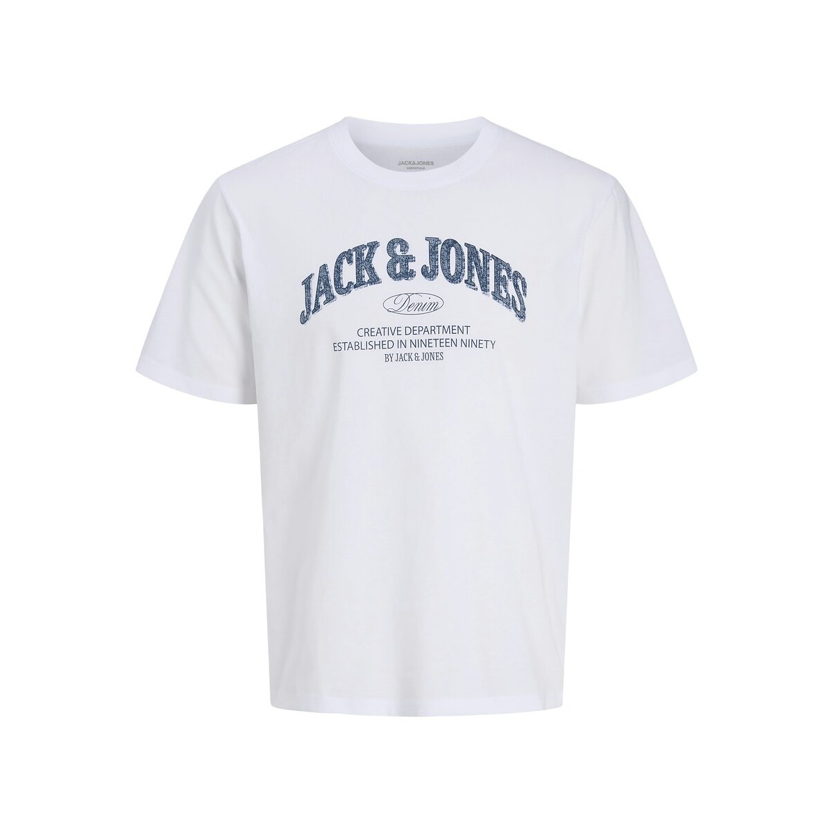T-shirt manches courtes, col rond, logo, DENVER blanc, JACK & JONES