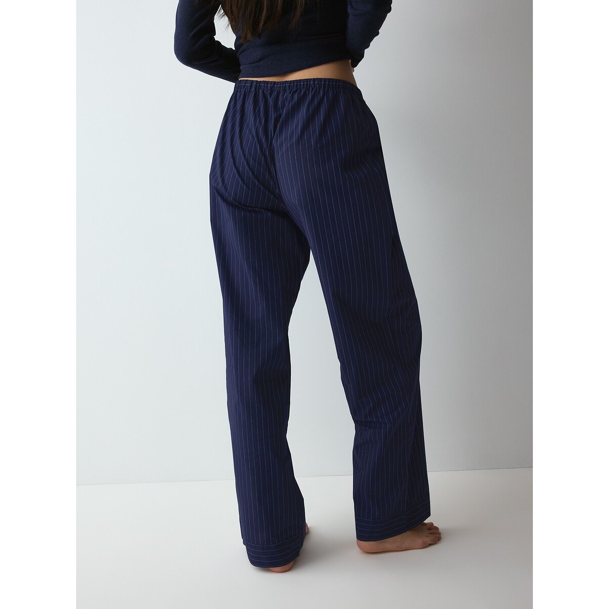 Pantalon de pyjama en popeline MIX & MATCH rayé marine, TRIUMPH