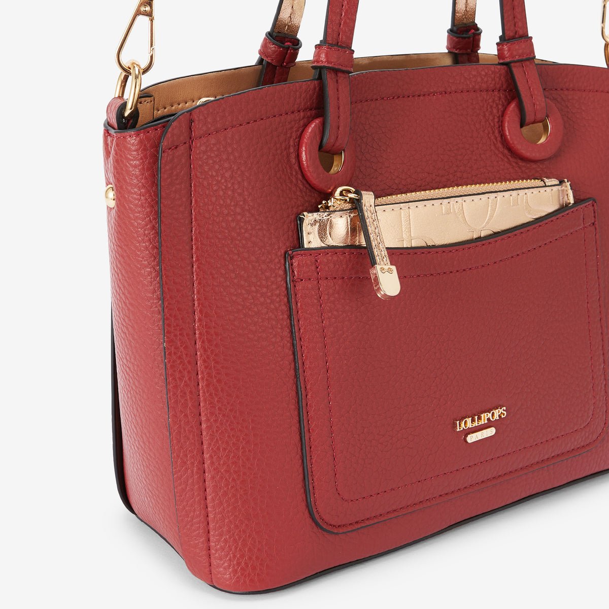 Sac shopper  Riada doré,rouge, LOLLIPOPS