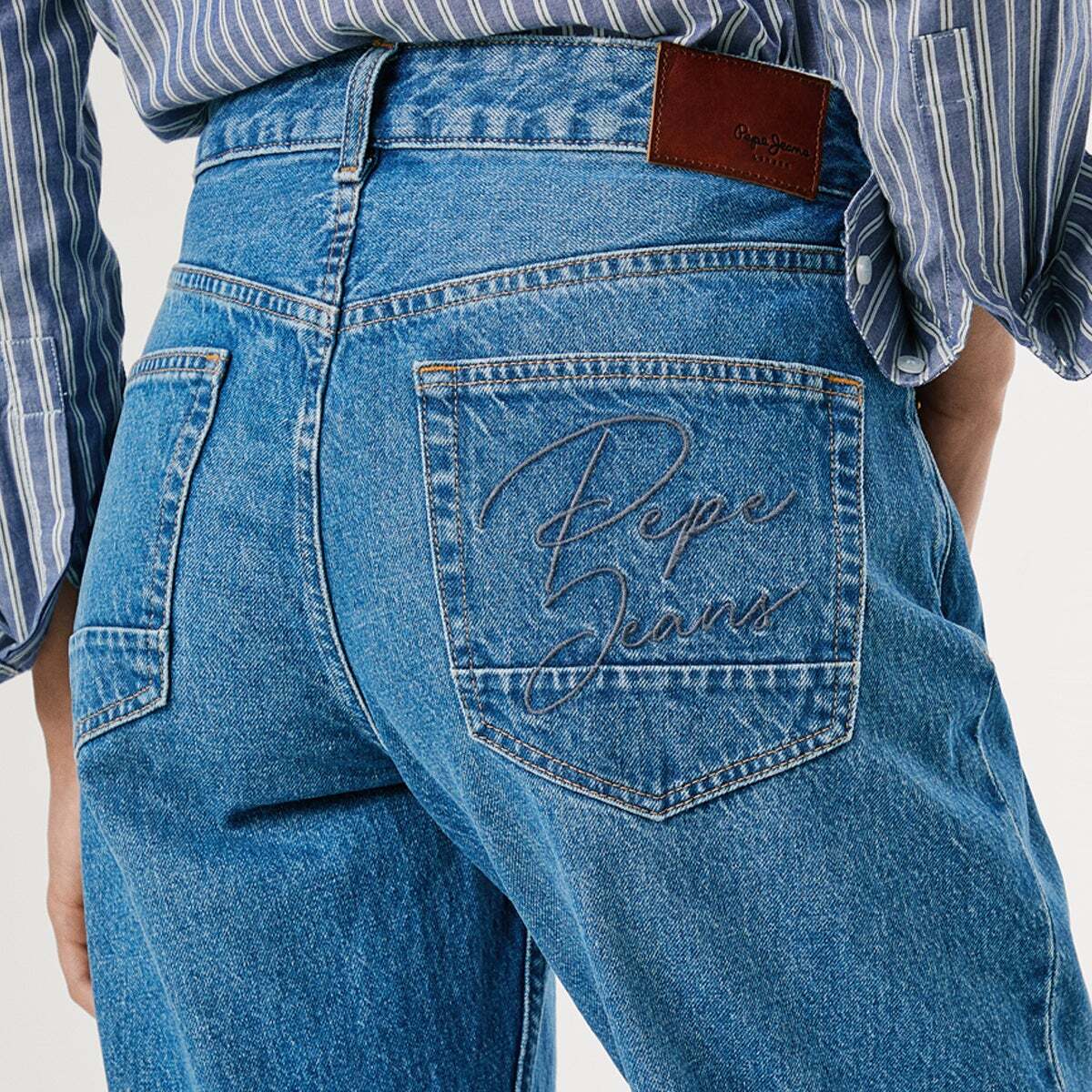 Jean Coupe Large, Taille Basse 12oz rgd denim, PEPE JEANS