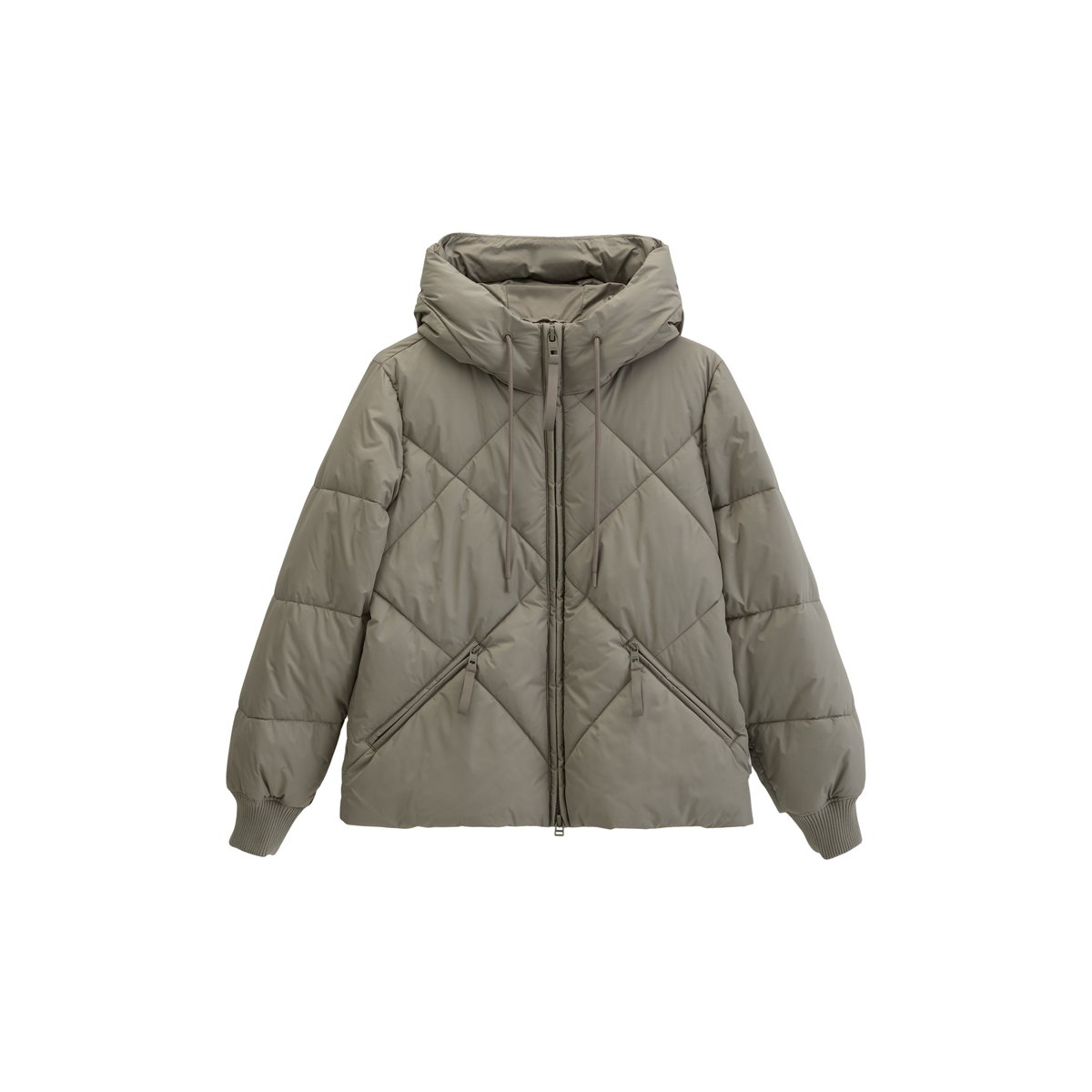 Veste matelassée à capuche, coupe décontractée en polyester recyclé gris, MARC O’POLO DENIM