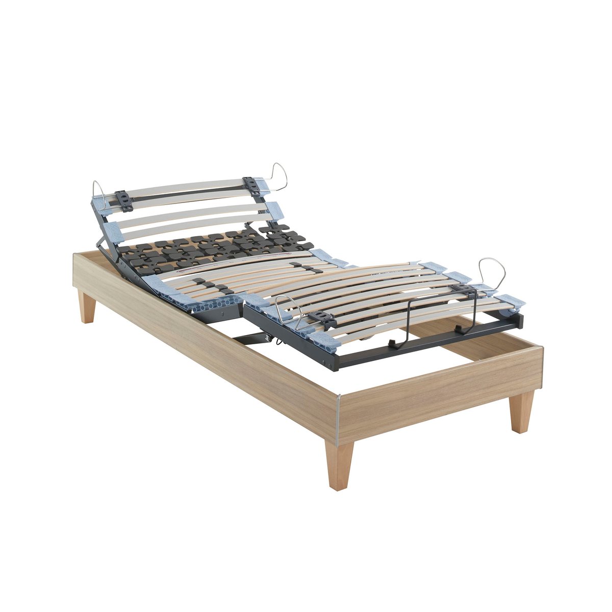 Sommier de relaxation électrique LUXE bois naturel, SOMEO