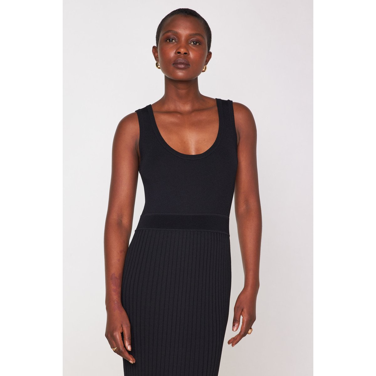 Robe droite côtelé Rive noir, Maison 123