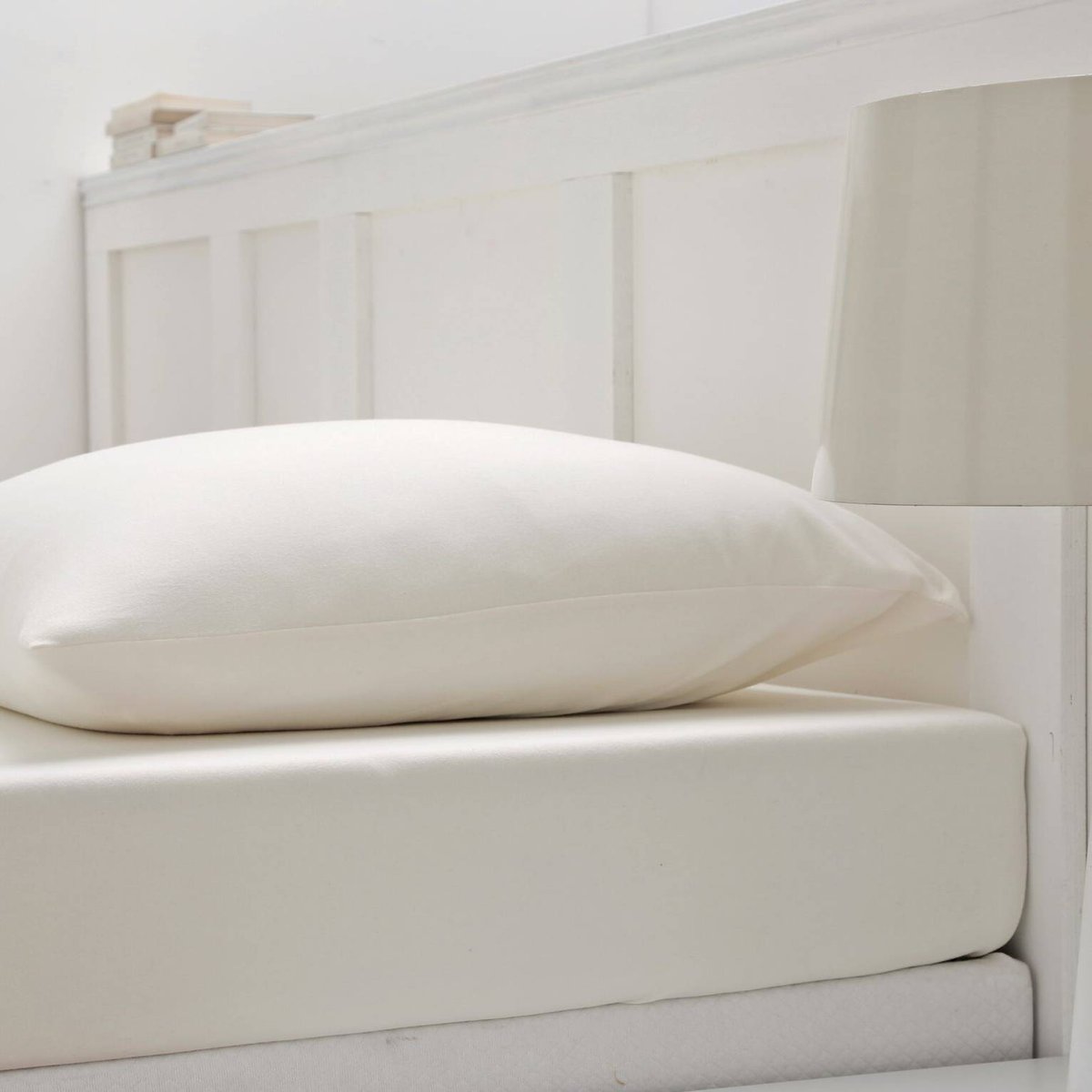 Drap housse jersey extensible - PLANETE lin, BLANC DES VOSGES
