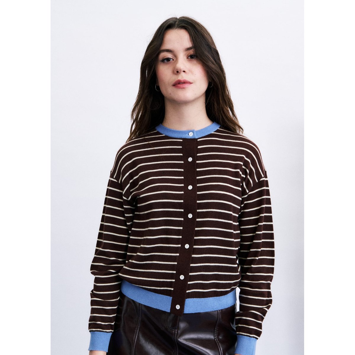 Set De Cardigan-echarpe Kastro KASTRO marron glace, FRNCH
