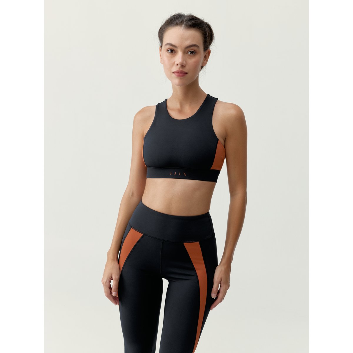 Brassière de sport femme Tao Maintien élevé séchage rapide noir/tuile, BORN