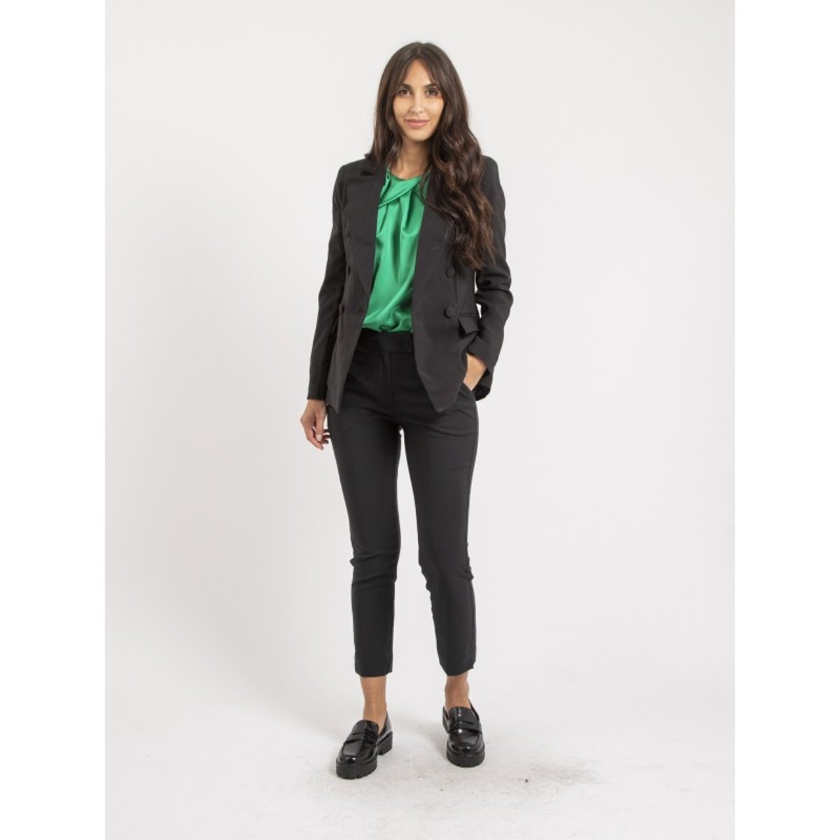 Pantalon Tailleur Elba noir, DONA LISA