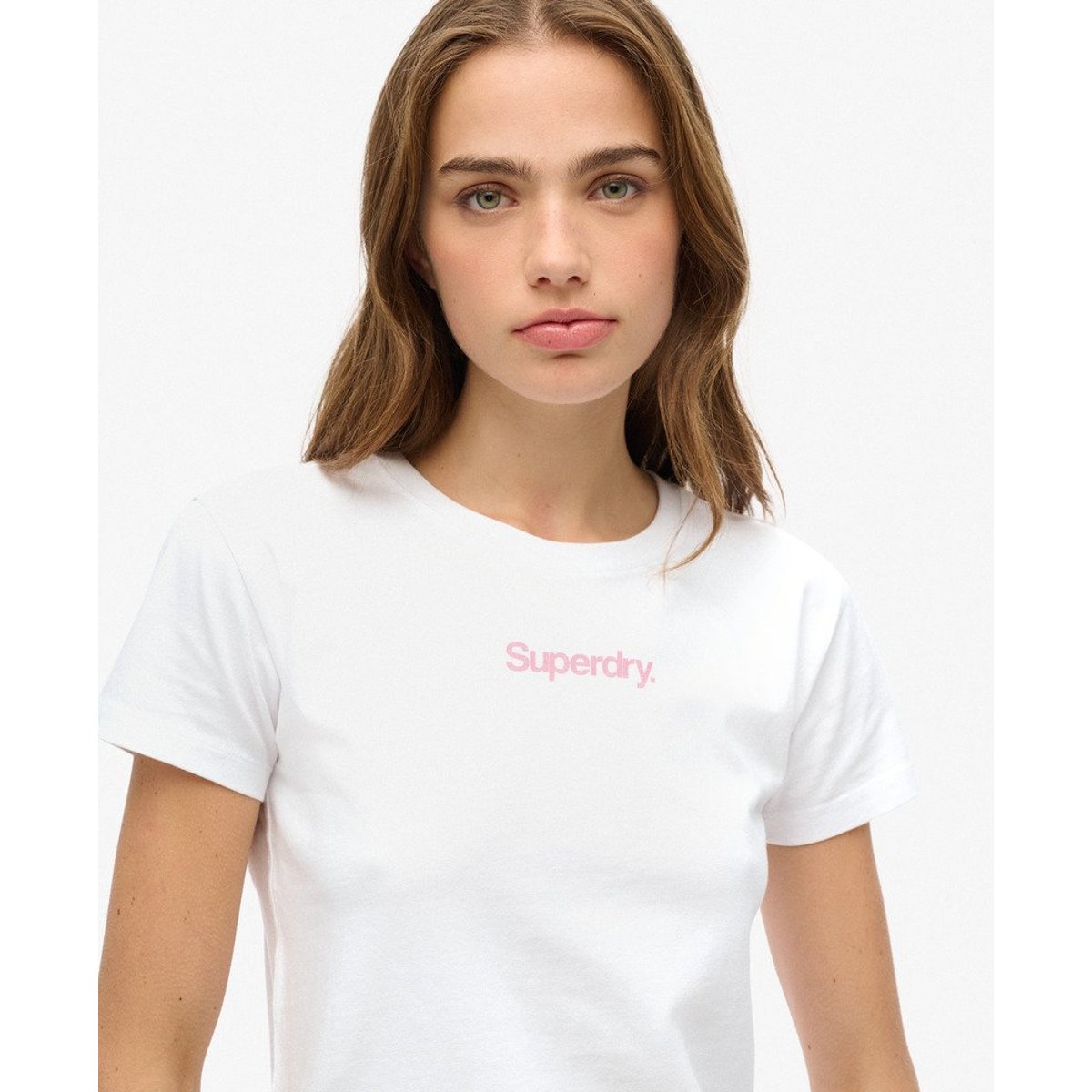 T-shirt ajusté Core Logo City blanc éclatant, SUPERDRY