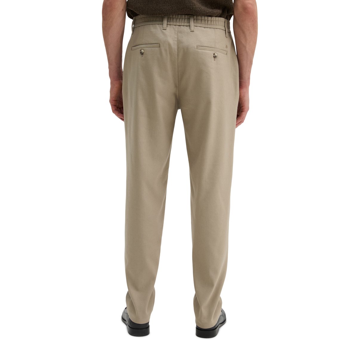 Chino modèle Belsbo Jogger relaxed en lin fonctionnel doux beige, MARC O'POLO