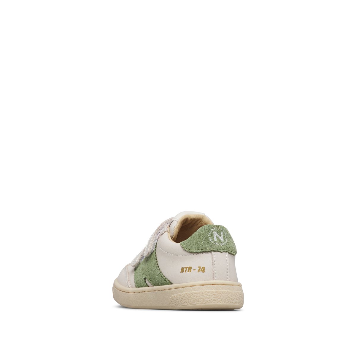 Sneaker en daim et tissu technique JENIX VL. blanc-vert, NATURINO