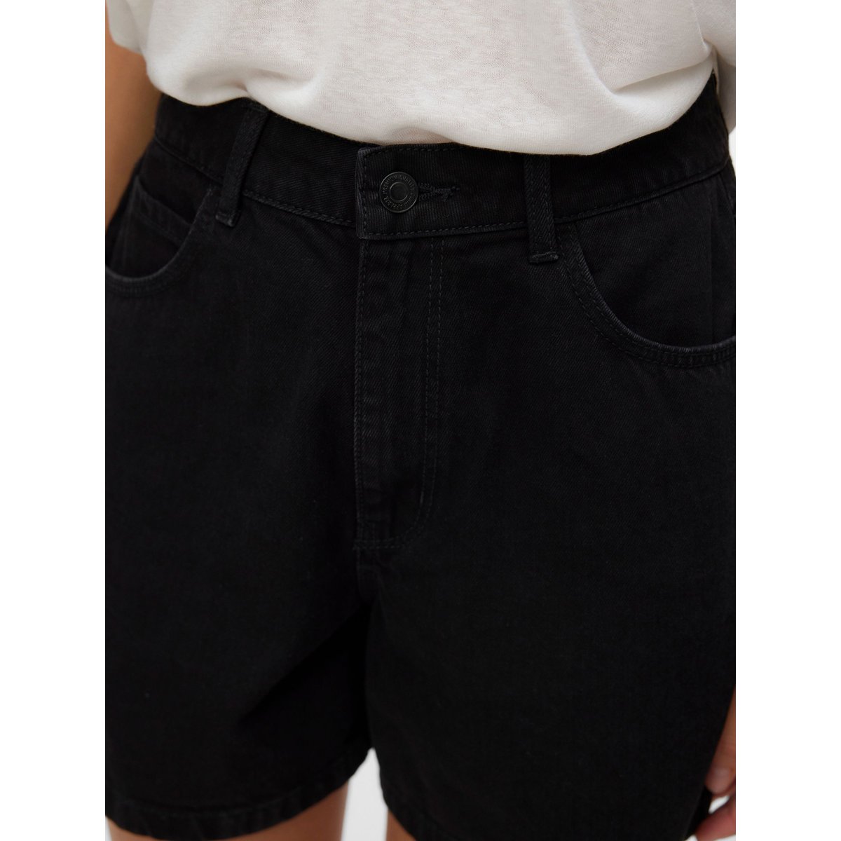 Short En Denim black denim 1, VERO MODA