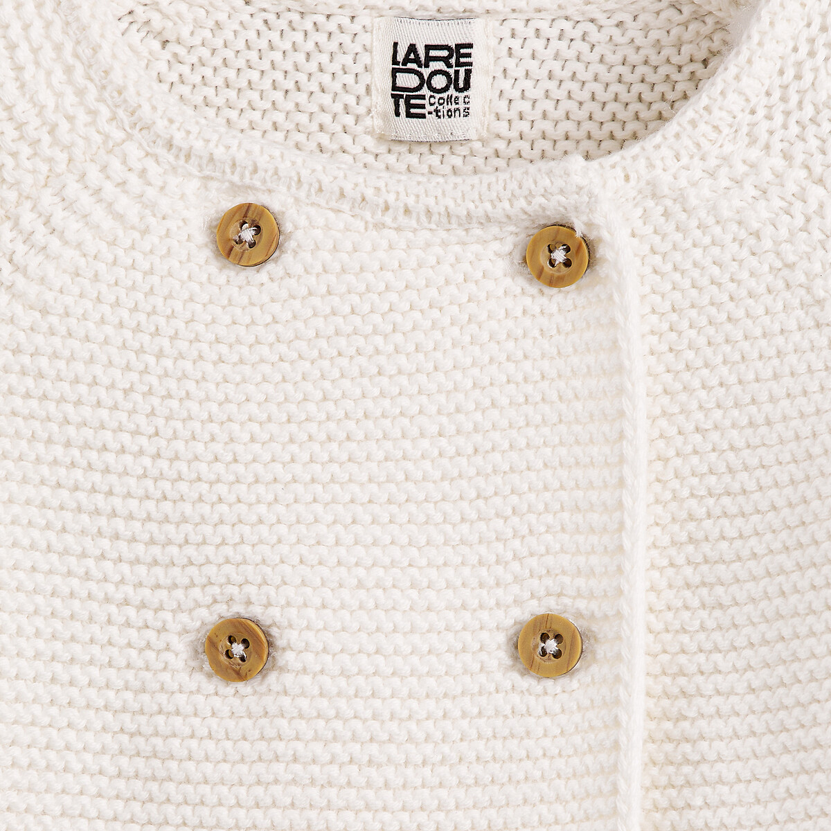 Gilet en fine maille ecru, LA REDOUTE COLLECTIONS