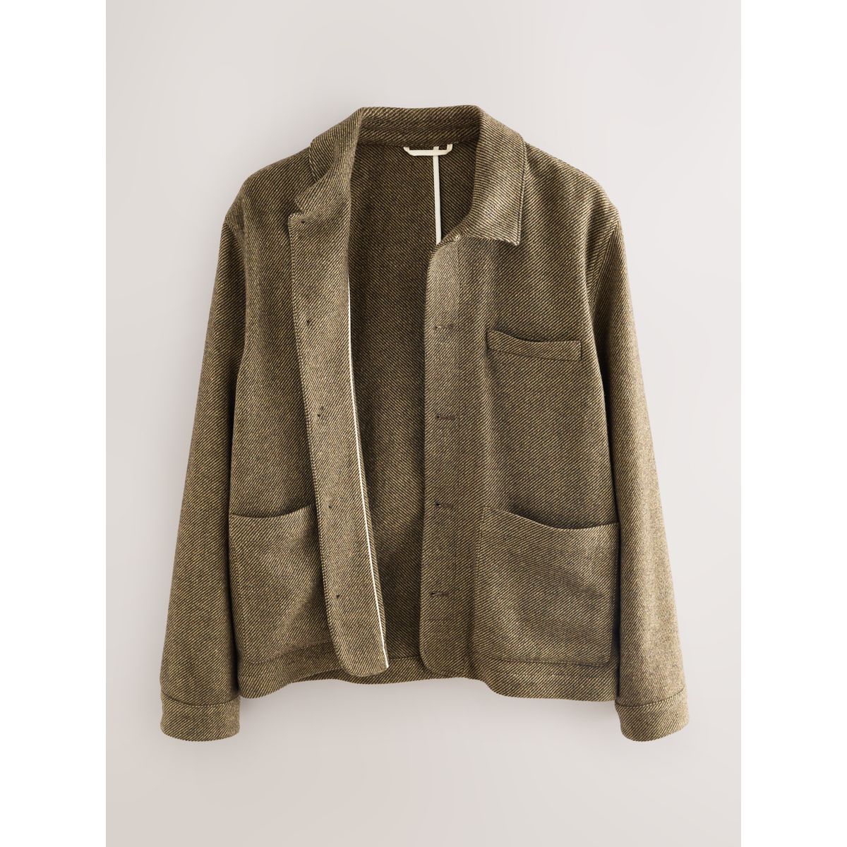 Veste élégante en sergé texturé et laine marron, NEXT