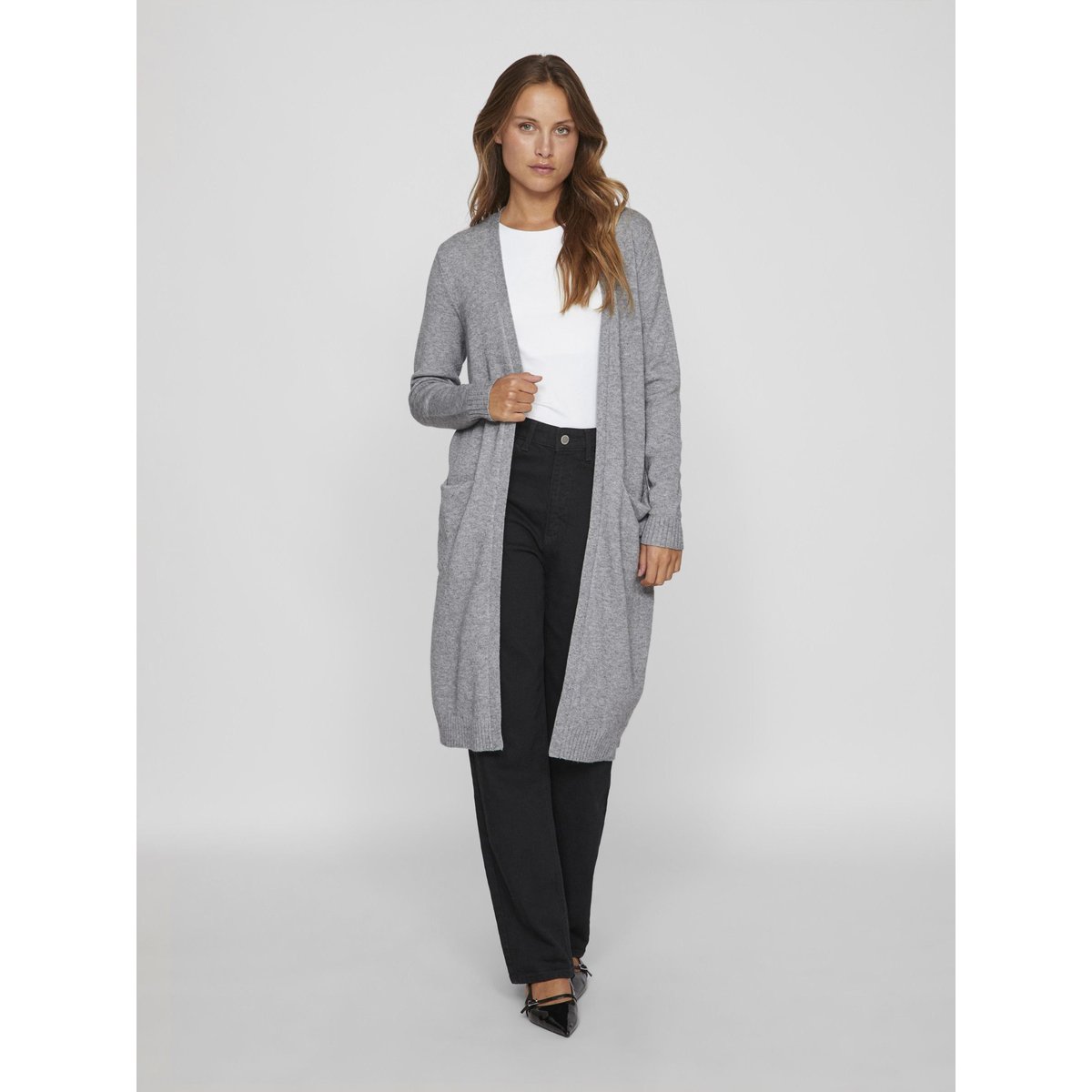 Cardigan En Maille medium grey melange, VILA