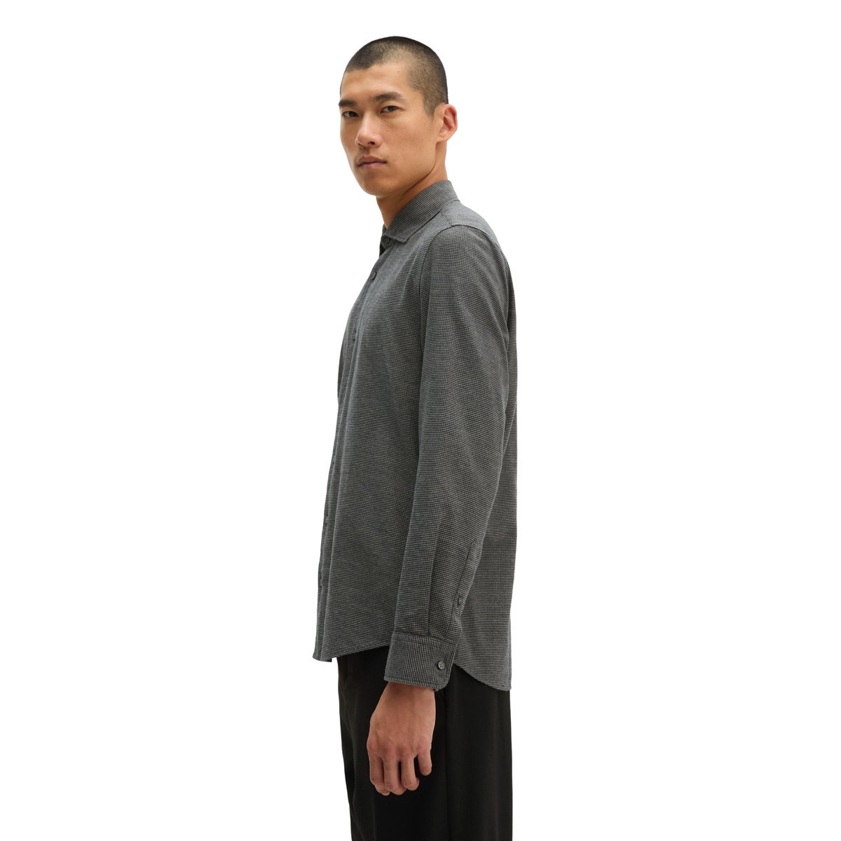 Chemise en flanelle, coupe ajustée en coton bio léger bleu, MARC O'POLO