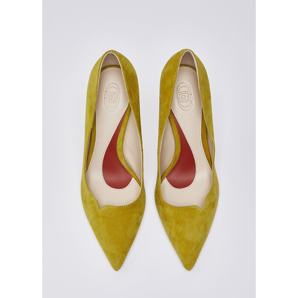 Escarpins en daim moutarde, LIU JO
