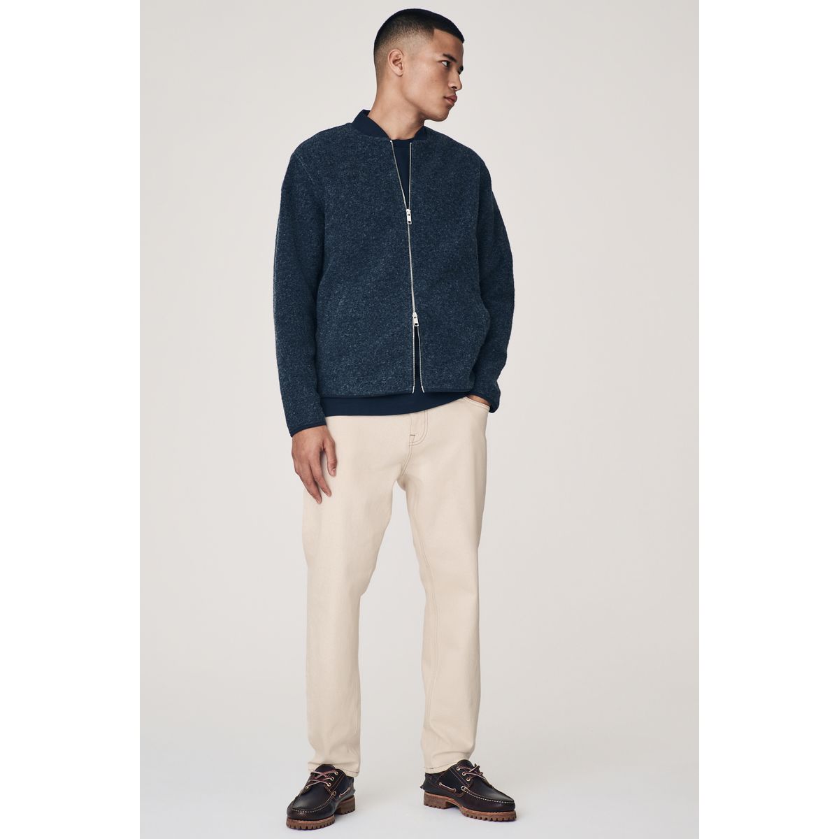 Jean slim délavé vintage blanc écru, NEXT