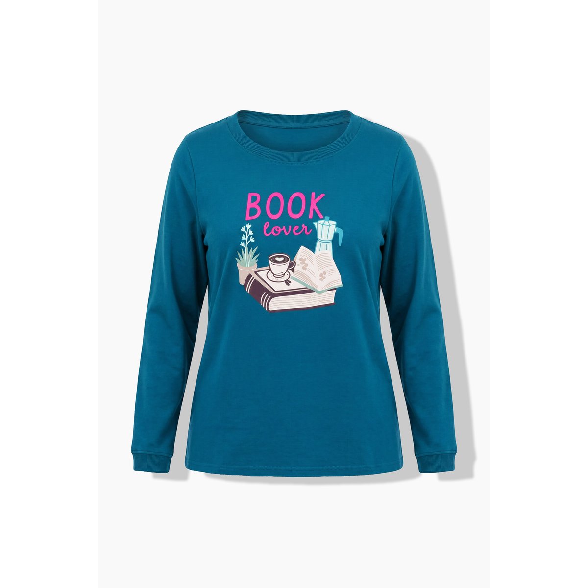 Sweat-shirt collection Loungewear pétrole foncé, ULLA POPKEN