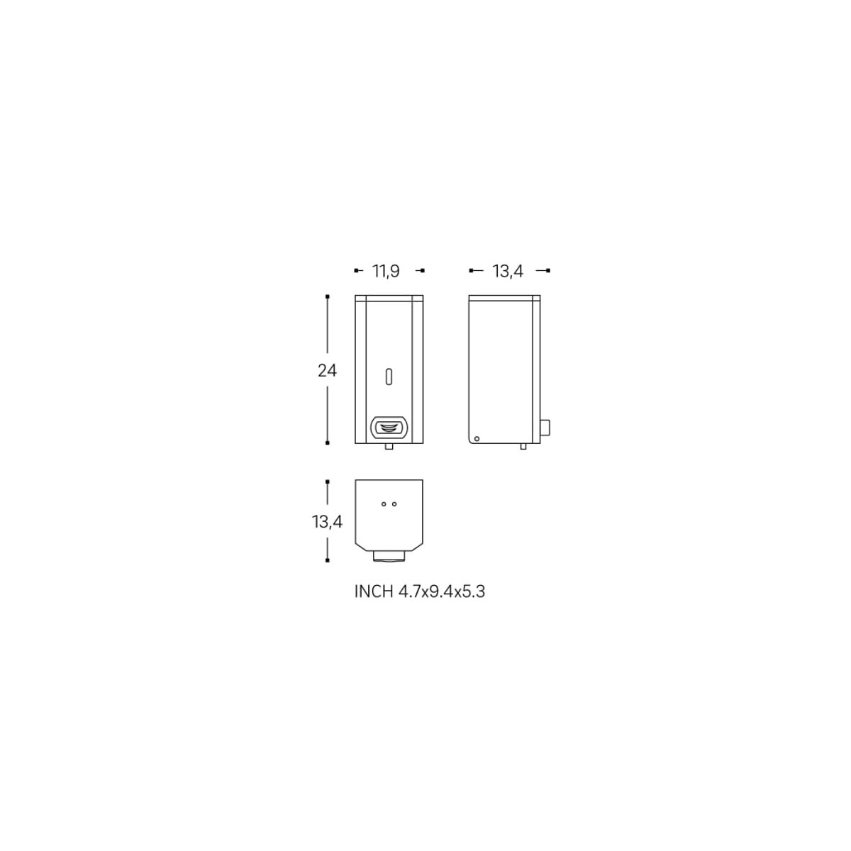 Distributeur De Savon (1500ml)  ARCHITECT|WELLBEING acier inoxydable brillant, COSMIC