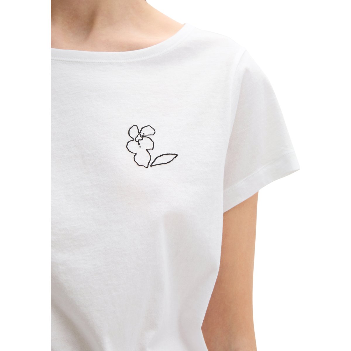 T-shirt regular en single jersey léger blanc, MARC O'POLO