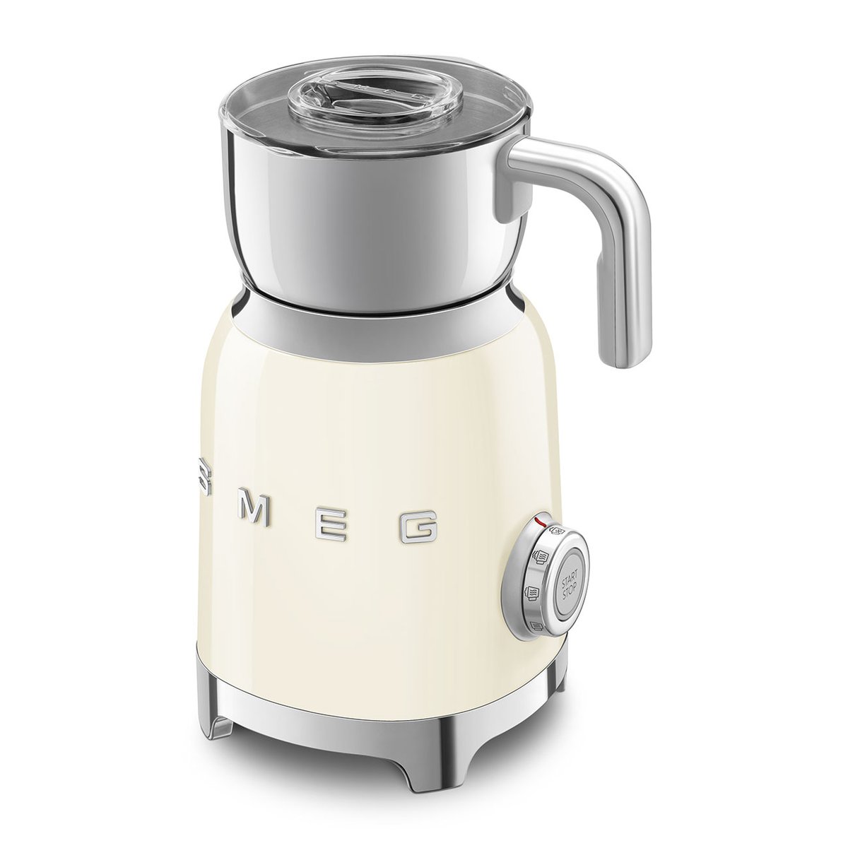 Chocolatière et mousseur à lait MFF11 crème brillant, SMEG
