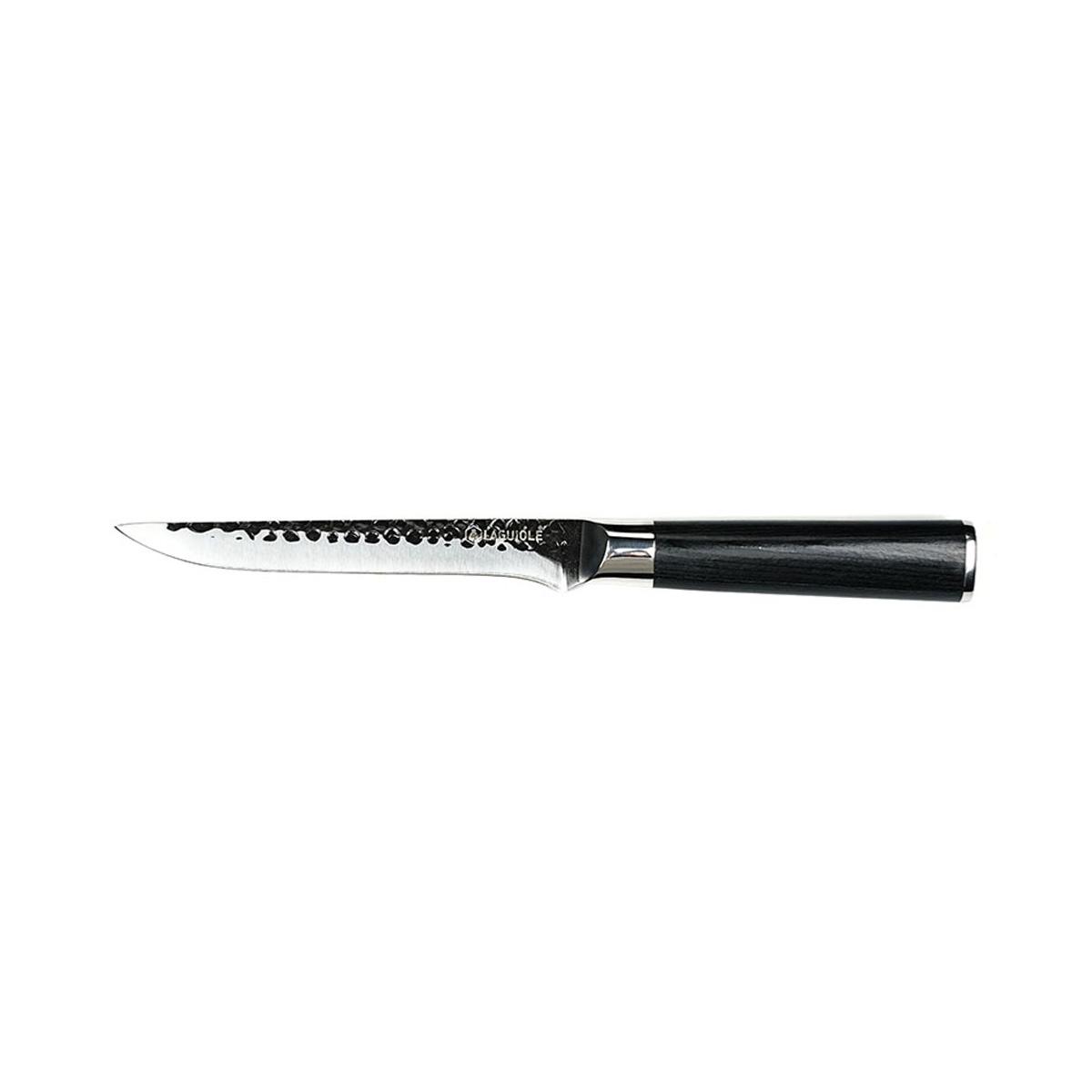 Couteau à désosser noir 29cm avec étui - "Sen" couleur unique, LAGUIOLE CUISSON