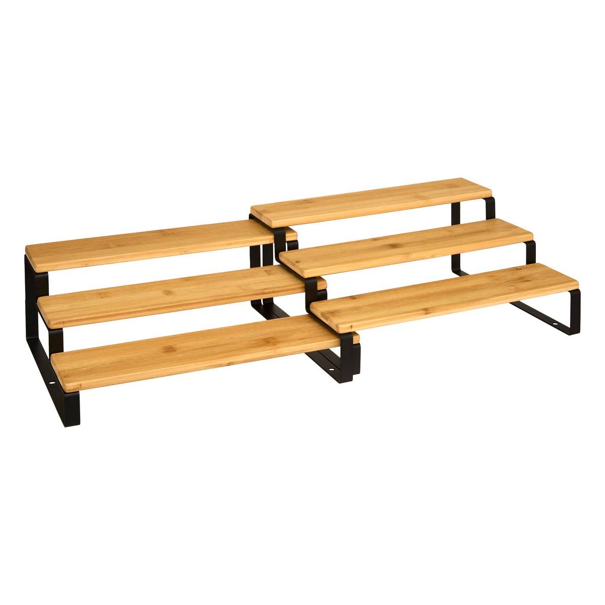 Support 2 racks 12 pots à épices ORDERA noir, 5FIVE SIMPLY SMART