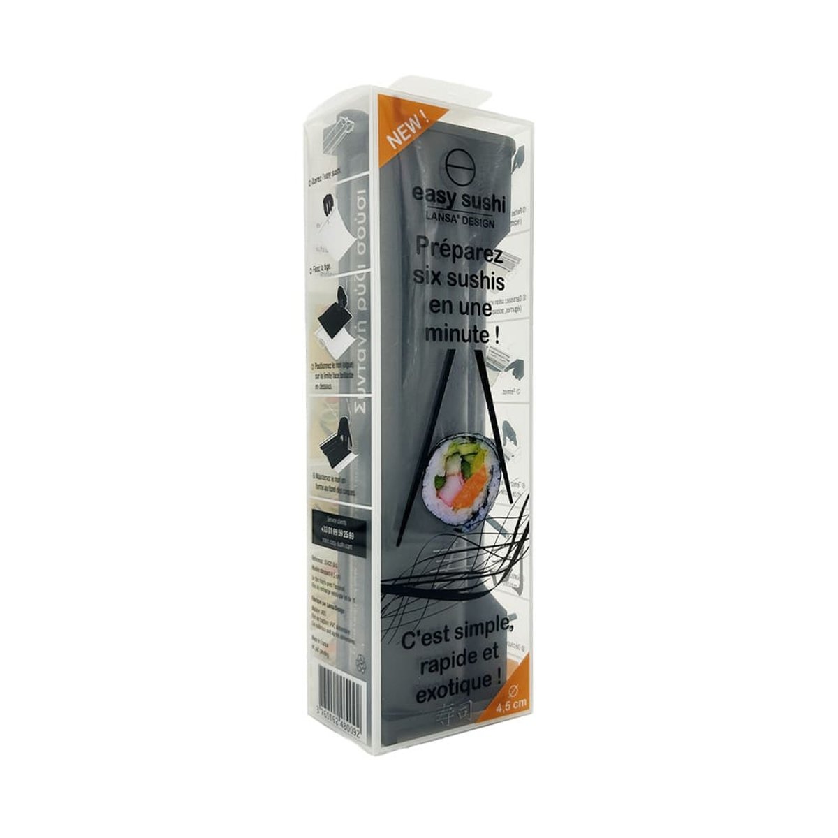 Kit de préparation Easy Sushi 4,5 cm noir, EASY SUSHI