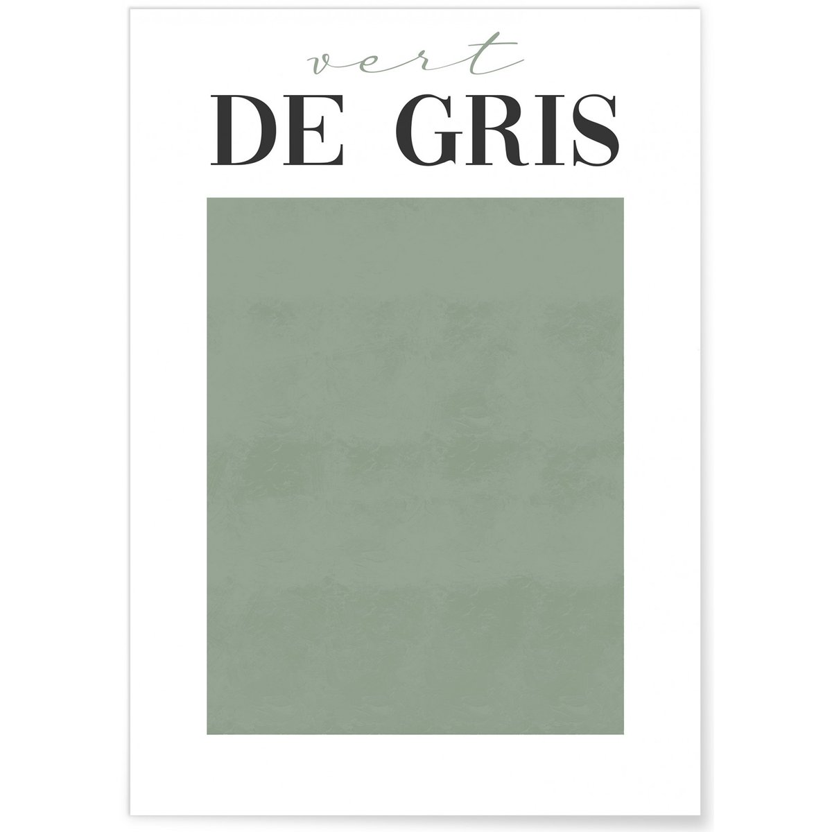 Affiche Vert de Gris blanc, L'AFFICHERIE