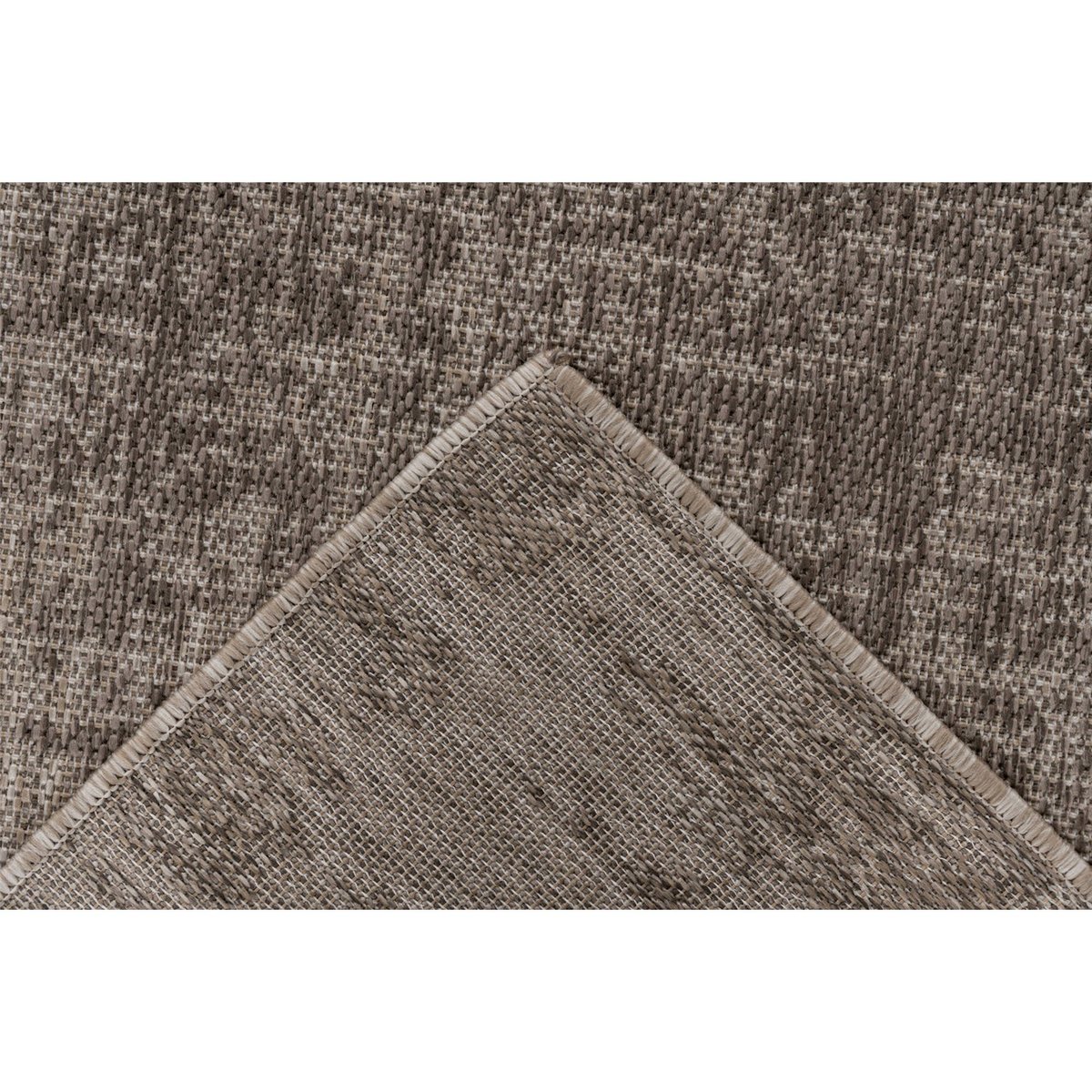 Tapis plat déperlant intérieur et extérieur taupe chiné beige grisé, ARTE ESPINA