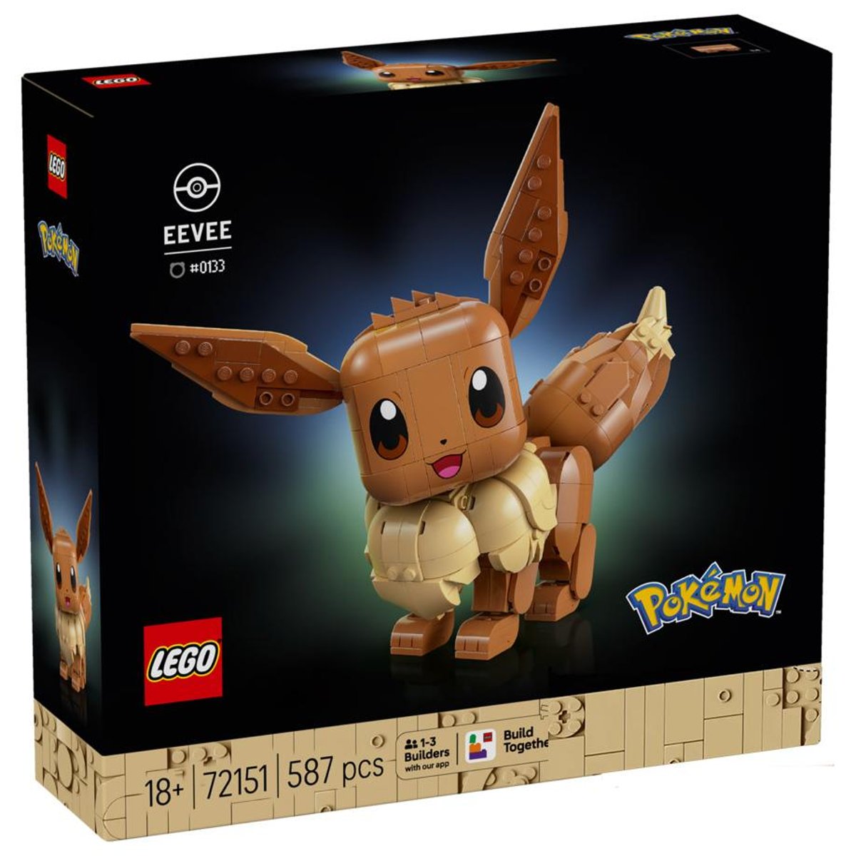 LEGO Pokémon - Evoli - 72151 marron, LEGO