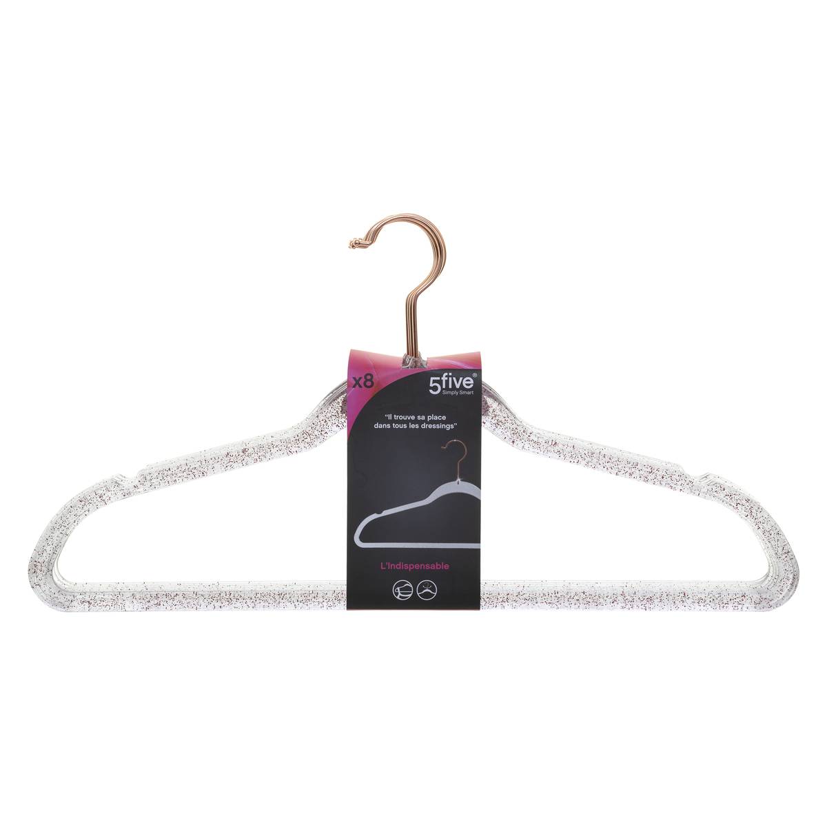 Lot de 8 Cintres HANG'UP doré, 5FIVE SIMPLY SMART