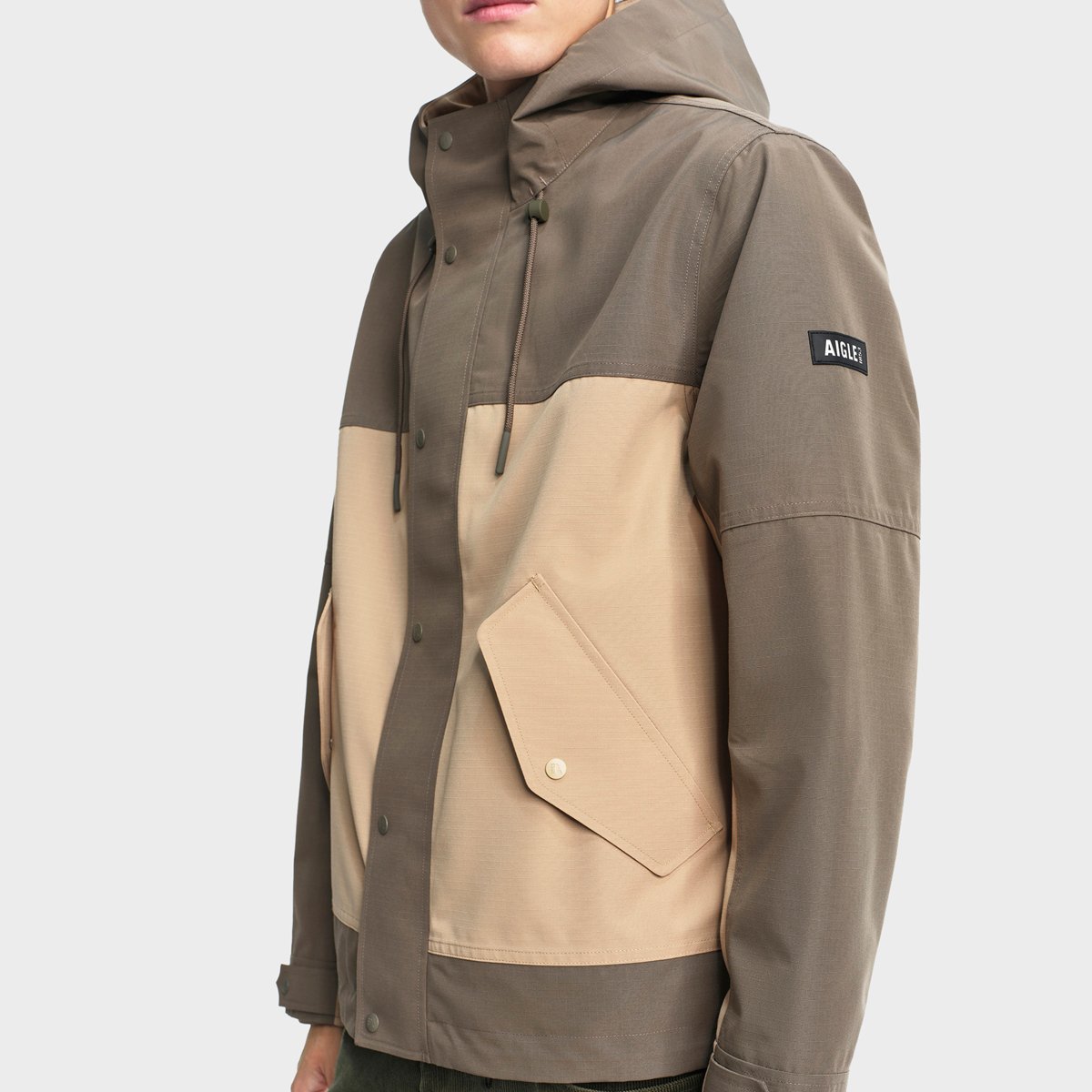 Veste courte à capuche MTD sable, AIGLE