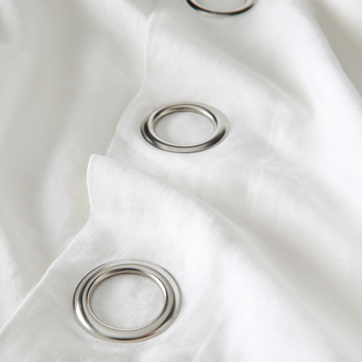 Private Lined Pre-Washed Linen Curtain with Eyelets white, AM.PM