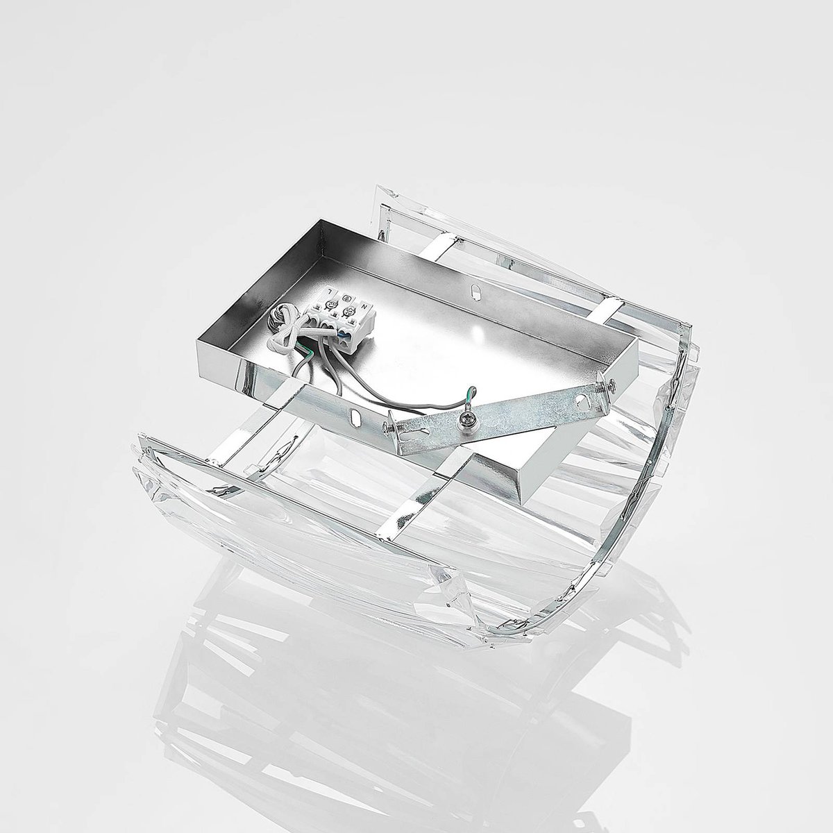 Applique, Sofia transparent, chrome, LINDBY