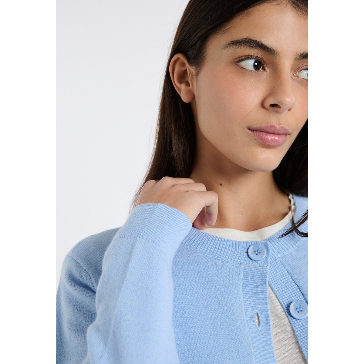 Gilet cropped avec laine PIERRE GILET M bleu, ETAM