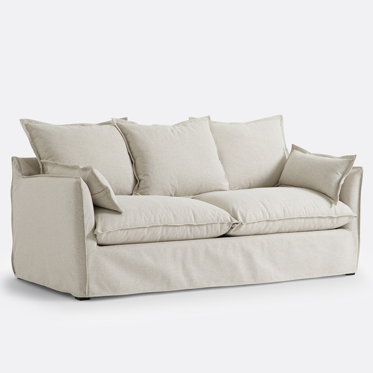 Canapé 2, 3, 4 ou 5 places, déhoussable, en polyester, ODNA ecru, LA REDOUTE INTERIEURS