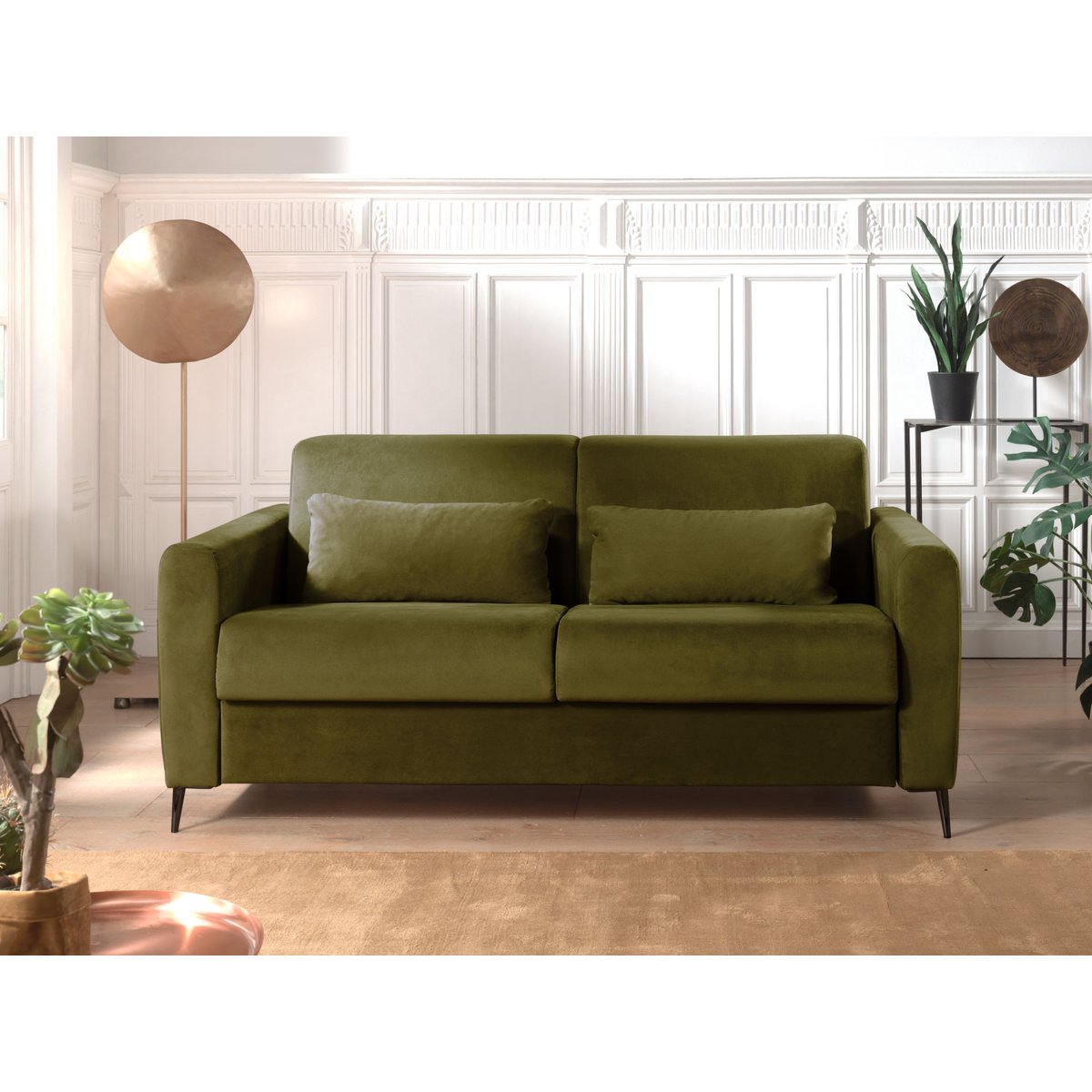 Lit - OWEN vert olive, BEST MOBILIER