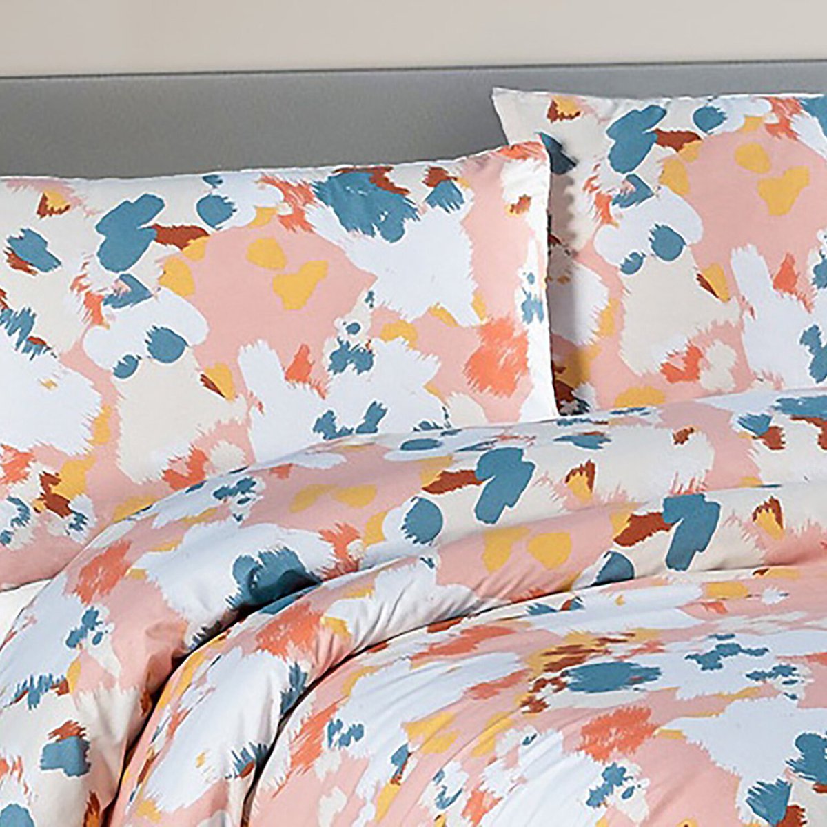 Parure housse de couette 100% coton imprimé "eclat" multicolore, C DESIGN HOME TEXTILE