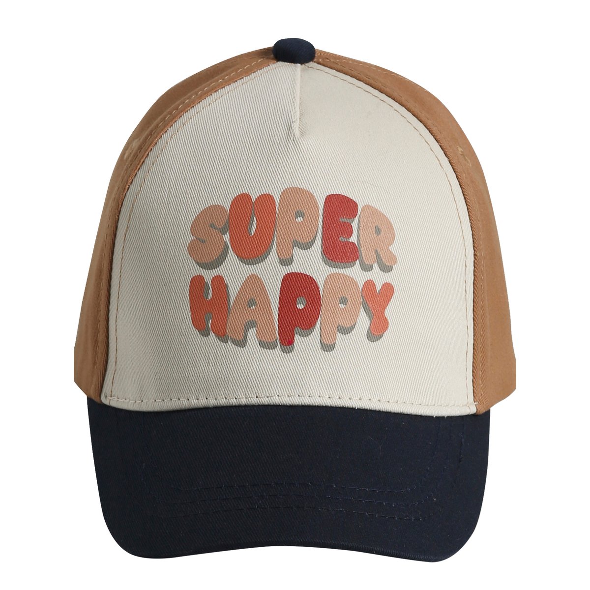 Casquette "Super Happy" écru, VERTBAUDET