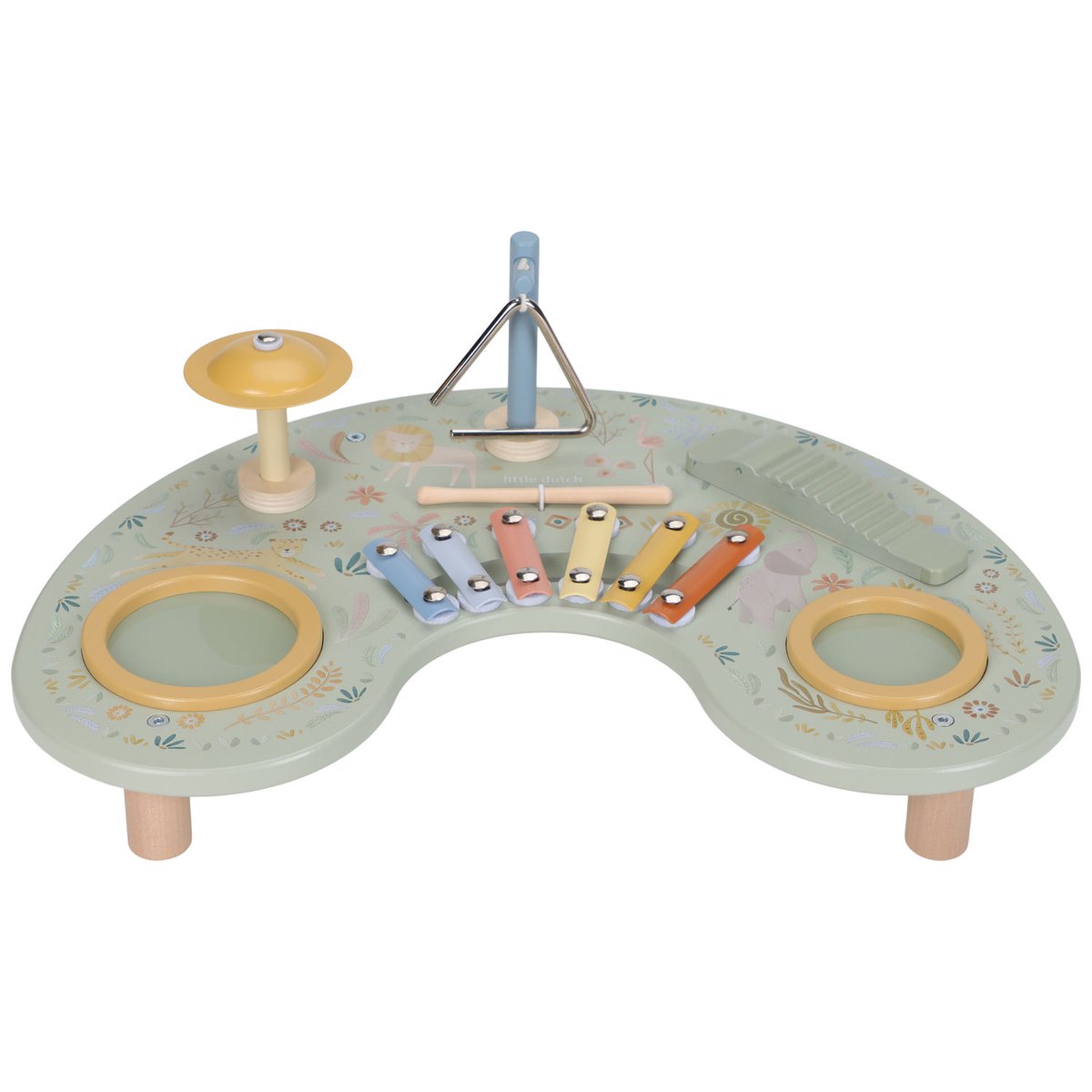 Table d'activités musicale vert, multicolore, bois, LITTLE DUTCH