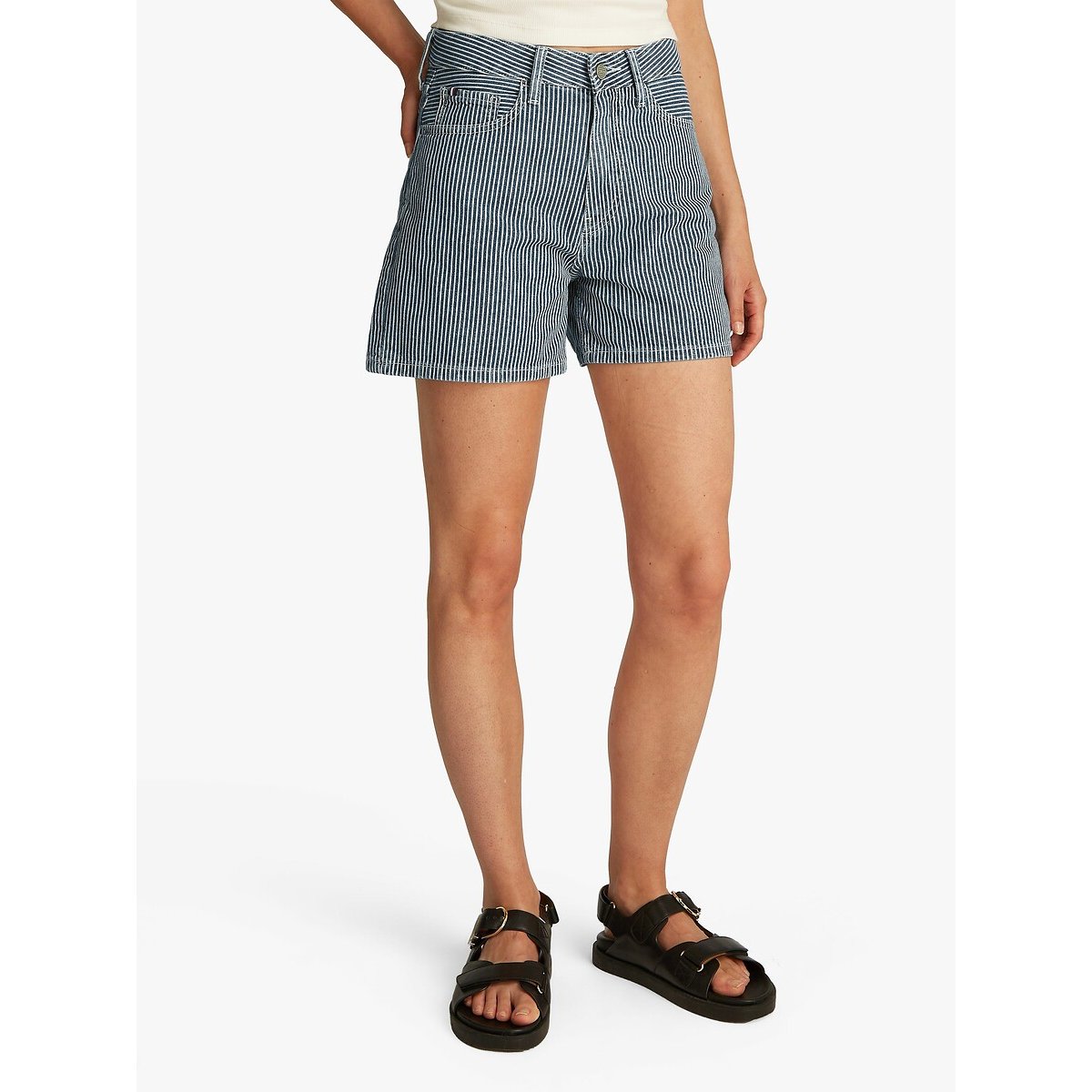 Short denim rayé  rayé bleu, TOMMY HILFIGER