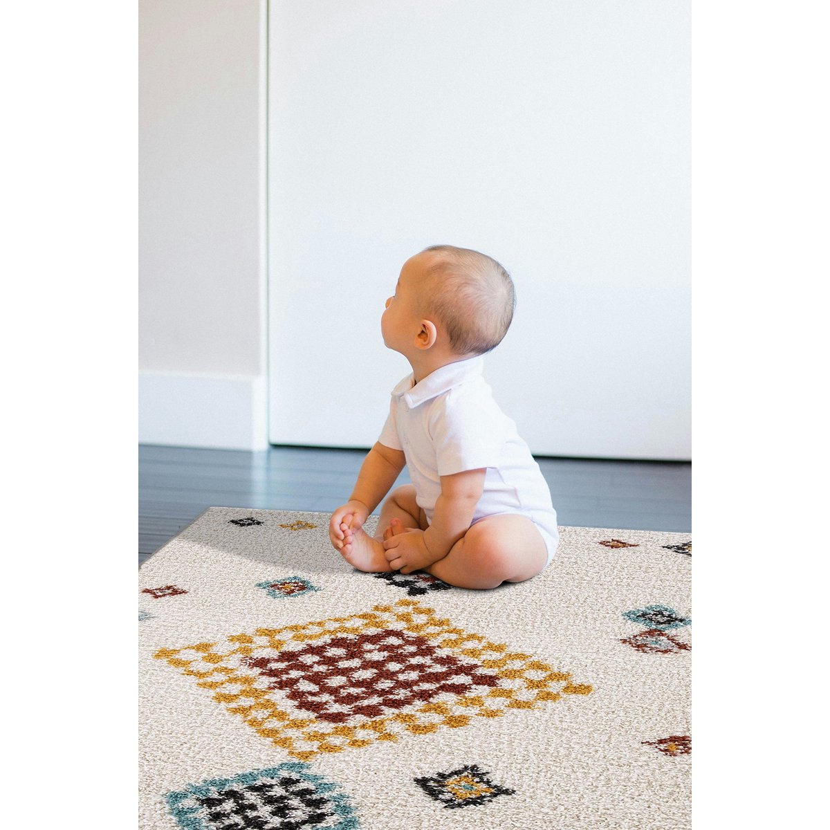 Tapis enfant doux et moelleux ZAZOU palette colorée, AFK LIVING